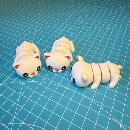 Flexi Weiße Katze – Bewegliches Desk Toy