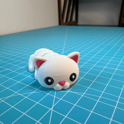 Flexi Weiße Katze – Bewegliches Desk Toy