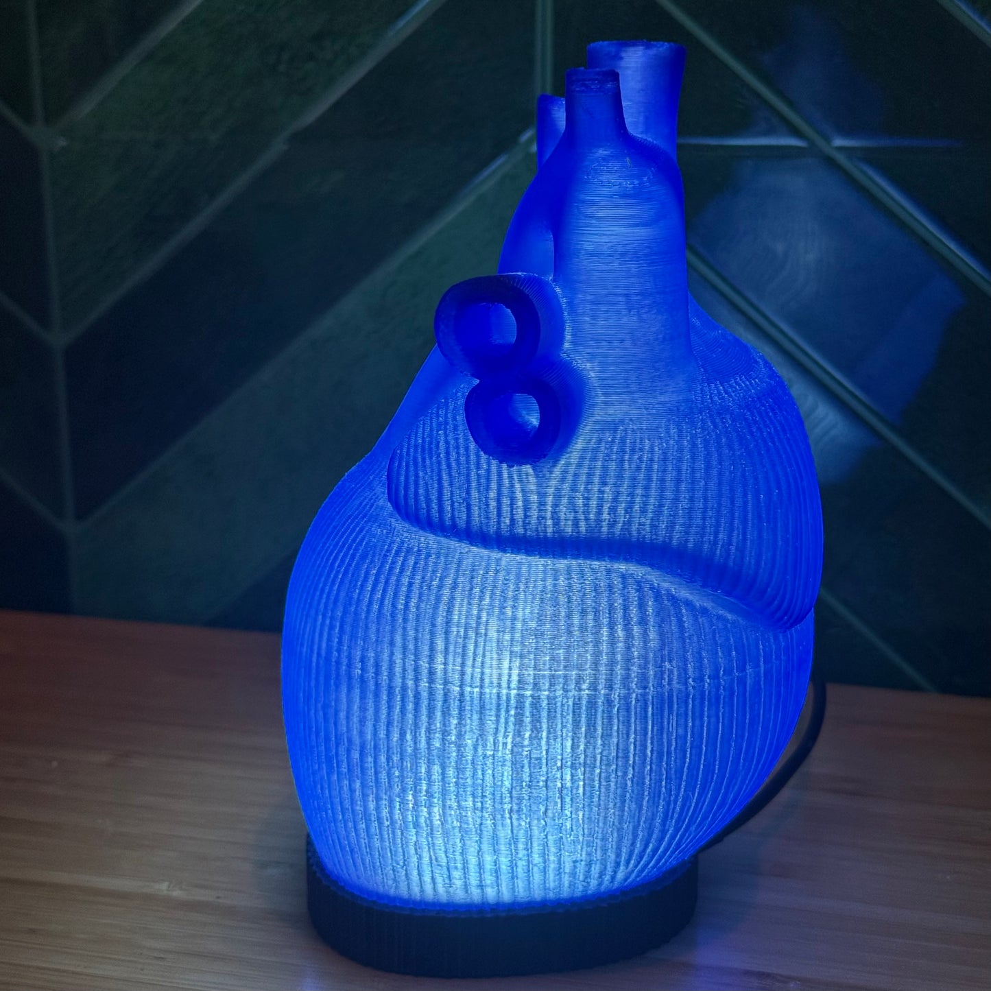Blue Anatomische Herz Lampe