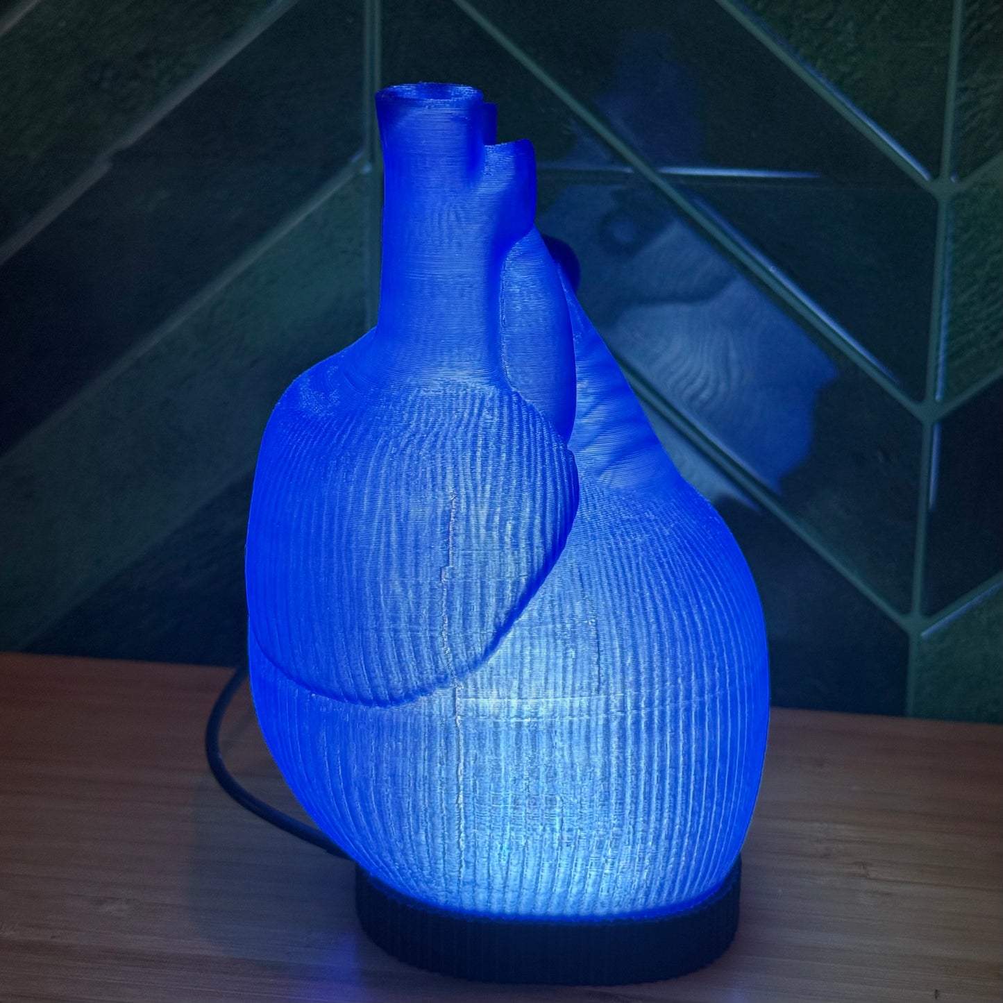 Blue Anatomische Herz Lampe
