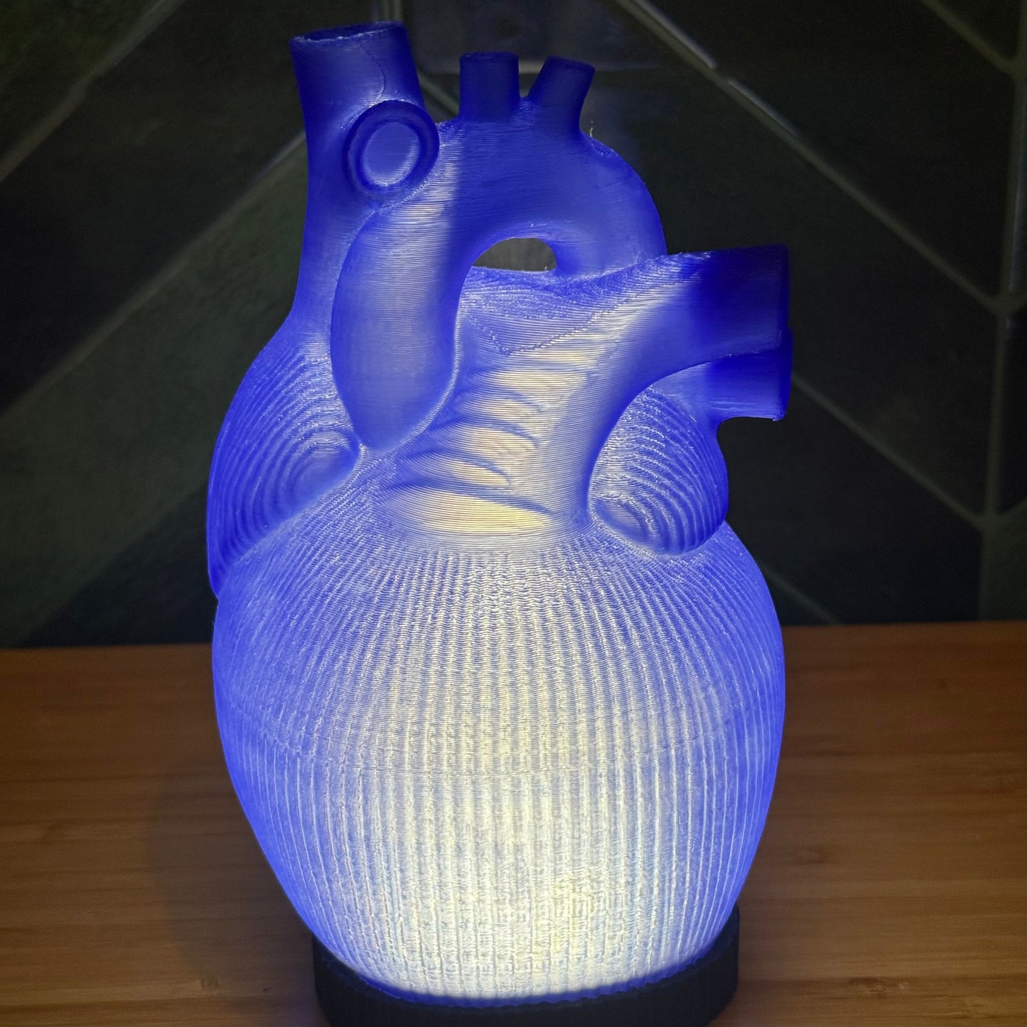 Blue Anatomische Herz Lampe