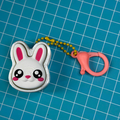 Cute Bunny Clicker Keychain