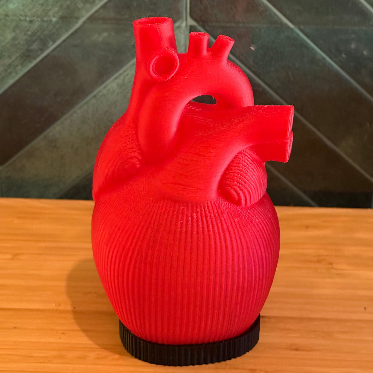 3D-gedruckte Anatomische Herz-Lampe – Rot